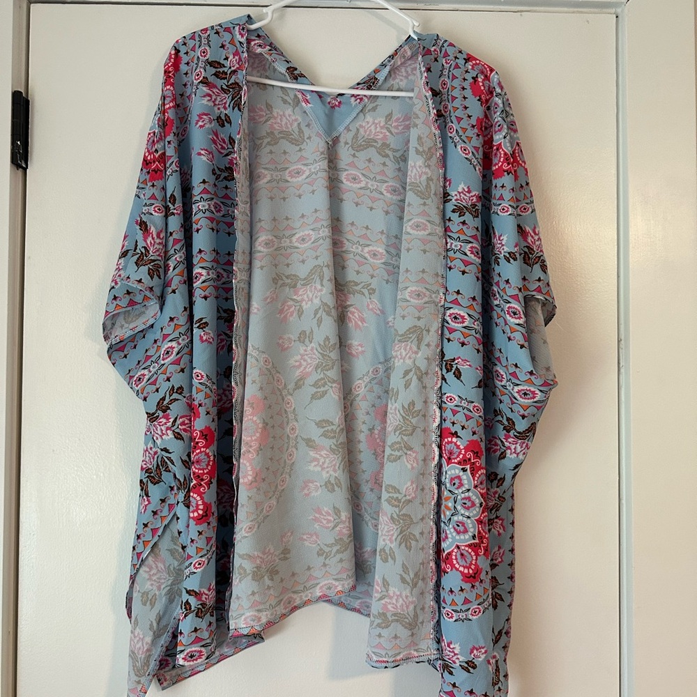 One Size Floral Kimono Cardigan